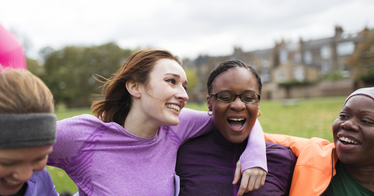 A group of friends in a field
