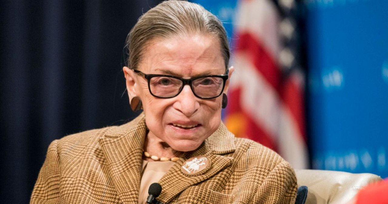 A photo of Justice Ruth Bader Ginsburg. 