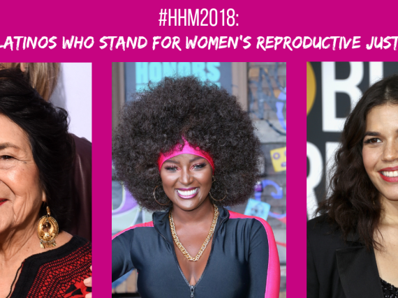 An image of three Latina women and "13 Latinos Who Stand for Women"