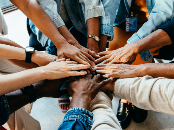 Community holding hands